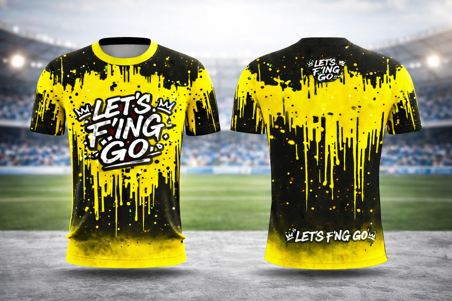 LFG Yellow and Black Drip Jersey