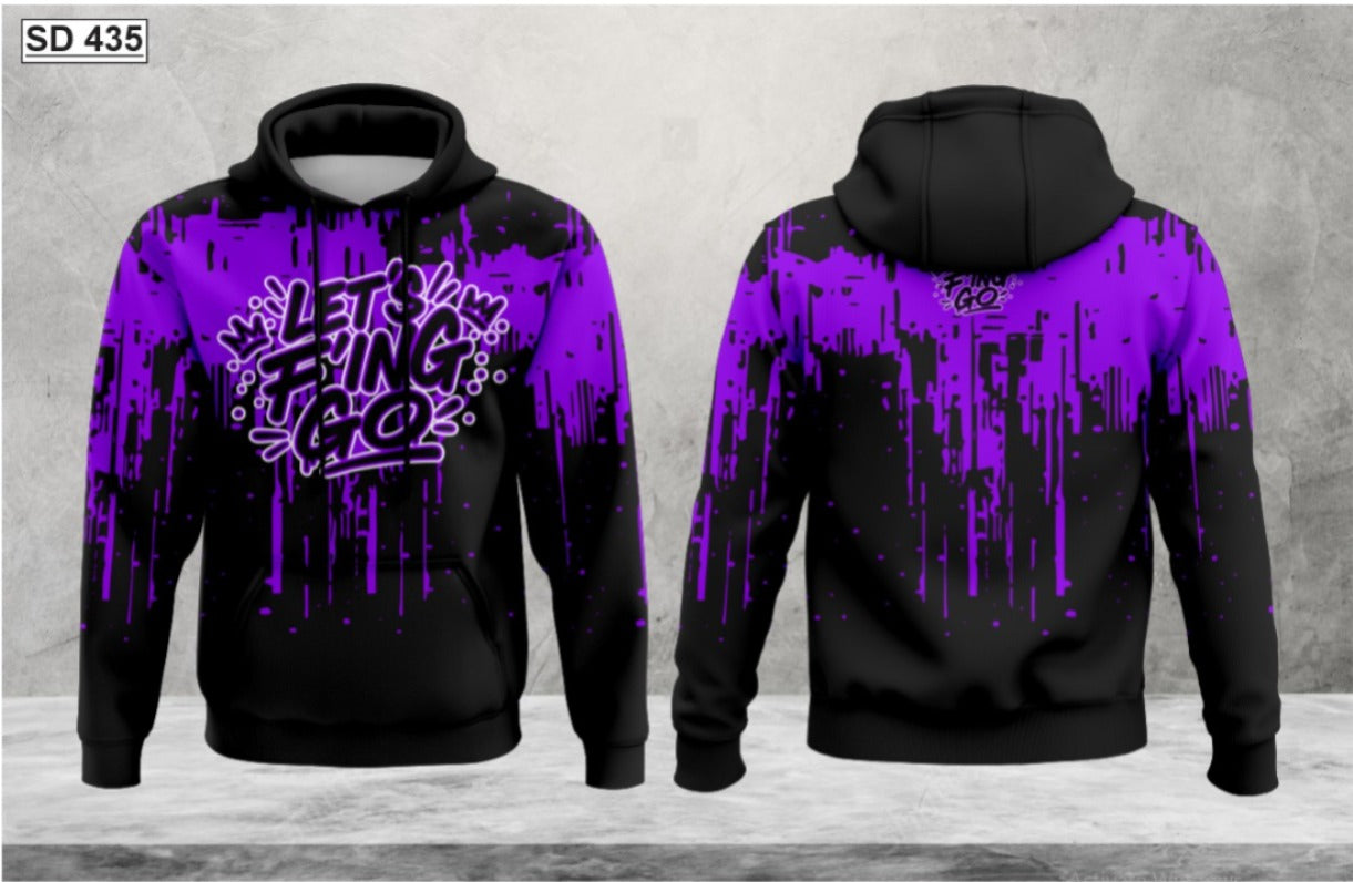 Purple Drip LFG Fleece Hoodie
