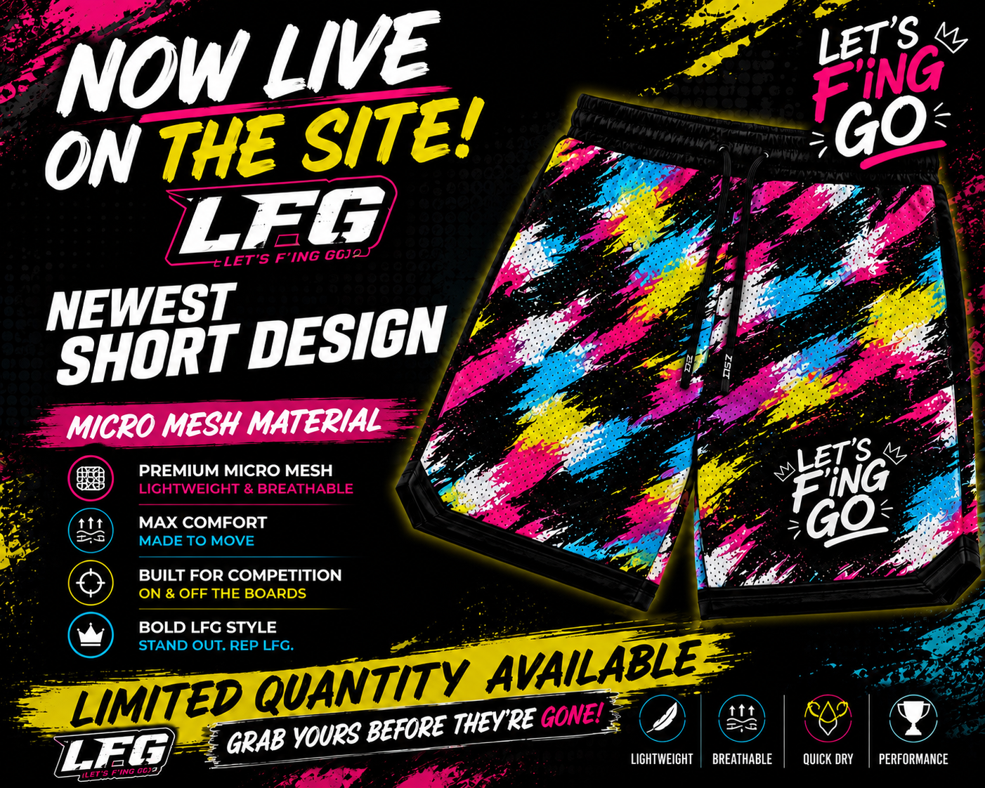 LFG- Paint Rush Shorts