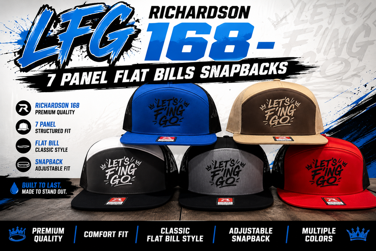 LFG- Richardson 168 7 Panel Flat Bills- SnapBack