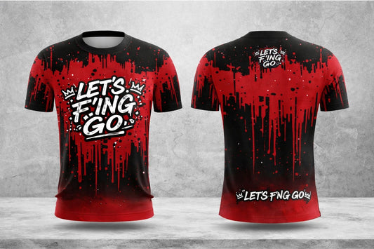 Red and Black Drip Jersey
